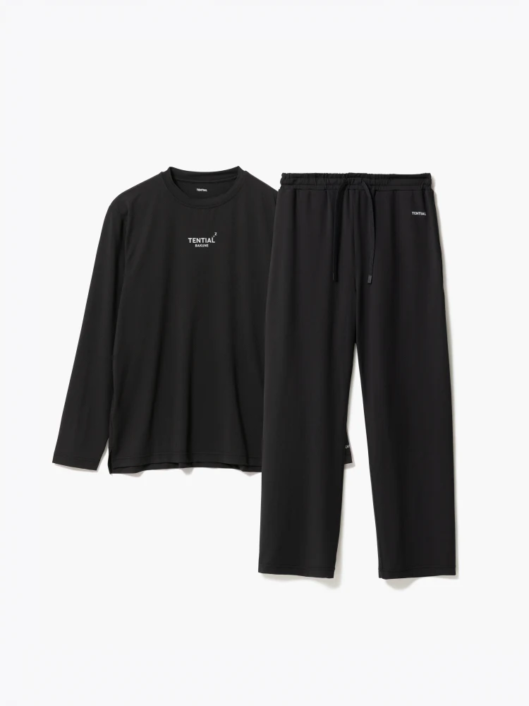 ブラック 【男女兼用】一般医療機器 TENTIAL BAKUNE Mesh 長袖Tシャツ