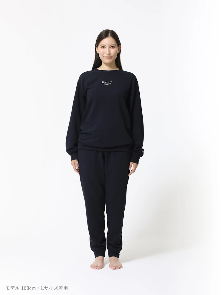 ネイビー 【テンシャル】BAKUNE RECOVERY WEAR Sweat Shirt Womens
