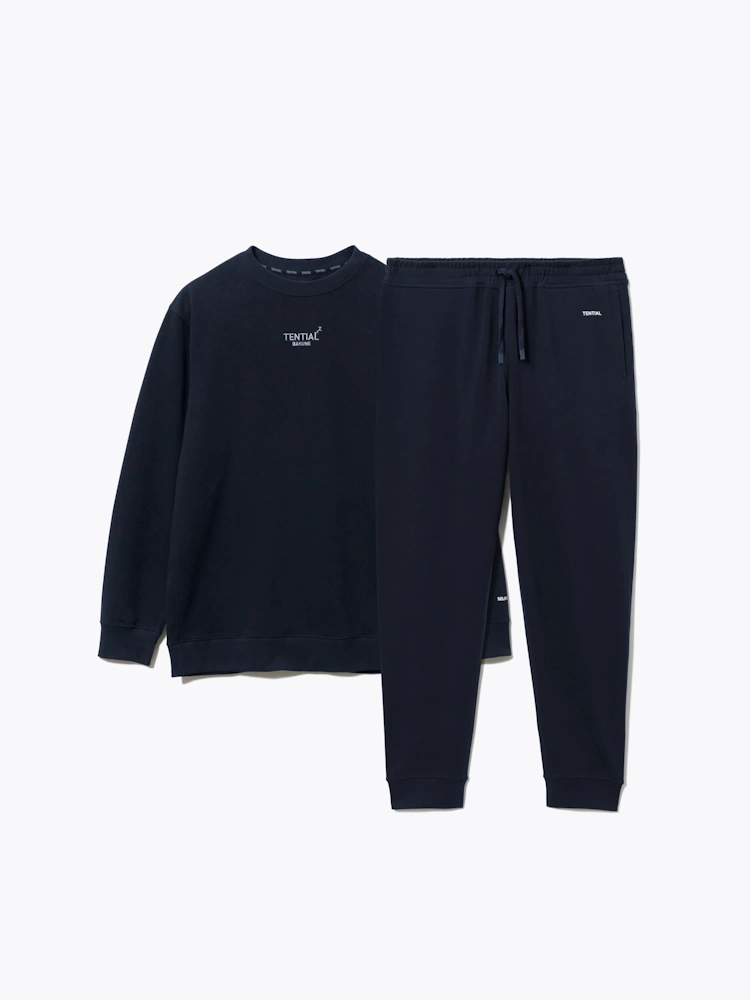 ブラック 【テンシャル】BAKUNE RECOVERY WEAR Sweat Shirt Mens