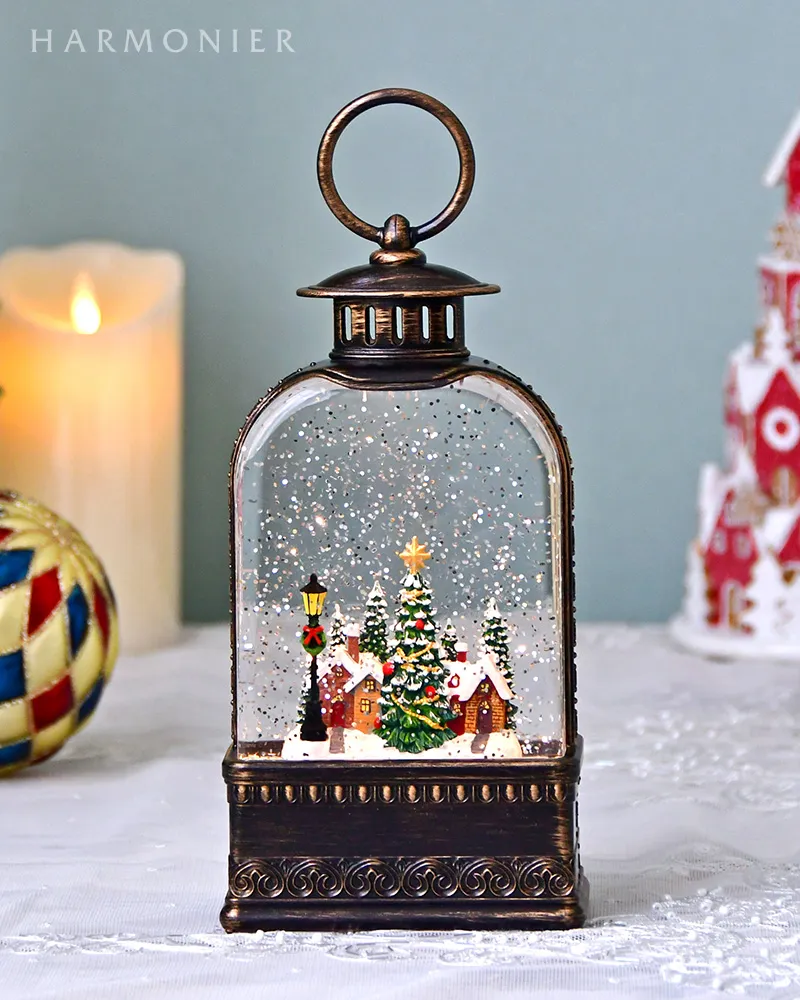 リキッドLEDオルゴールランタン/ヴィレッジ｜クリスマス雑貨の通販