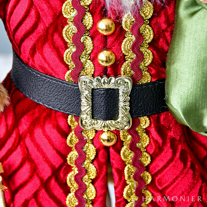 サンタクロースフィギュアレッド/グリーンギフトバッグ45cm