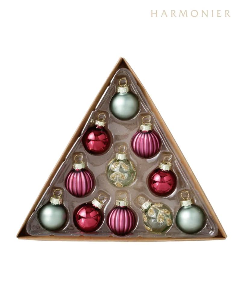 ミニオーナメントセット/メタリックモチーフ12コ入り｜クリスマス雑貨