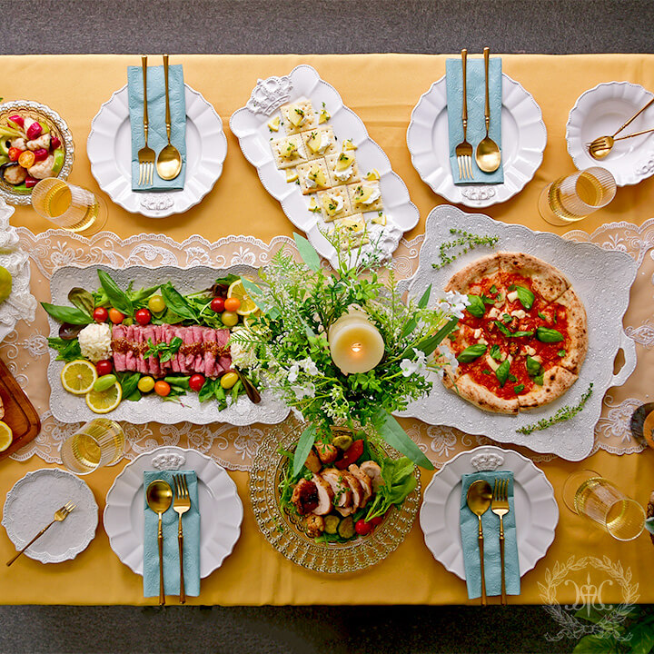 クリームレースオードブルプレート/イタリア製｜輸入食器・雑貨の通販