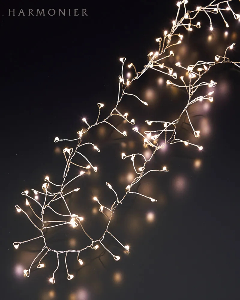 クラスターLEDライトガーランド/ウォームホワイト2m 200球｜クリスマス