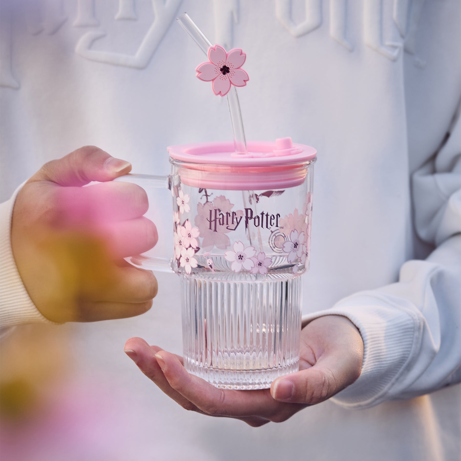 Sakura Glass Mug Cup & Straw | Harry Potter Shop JP