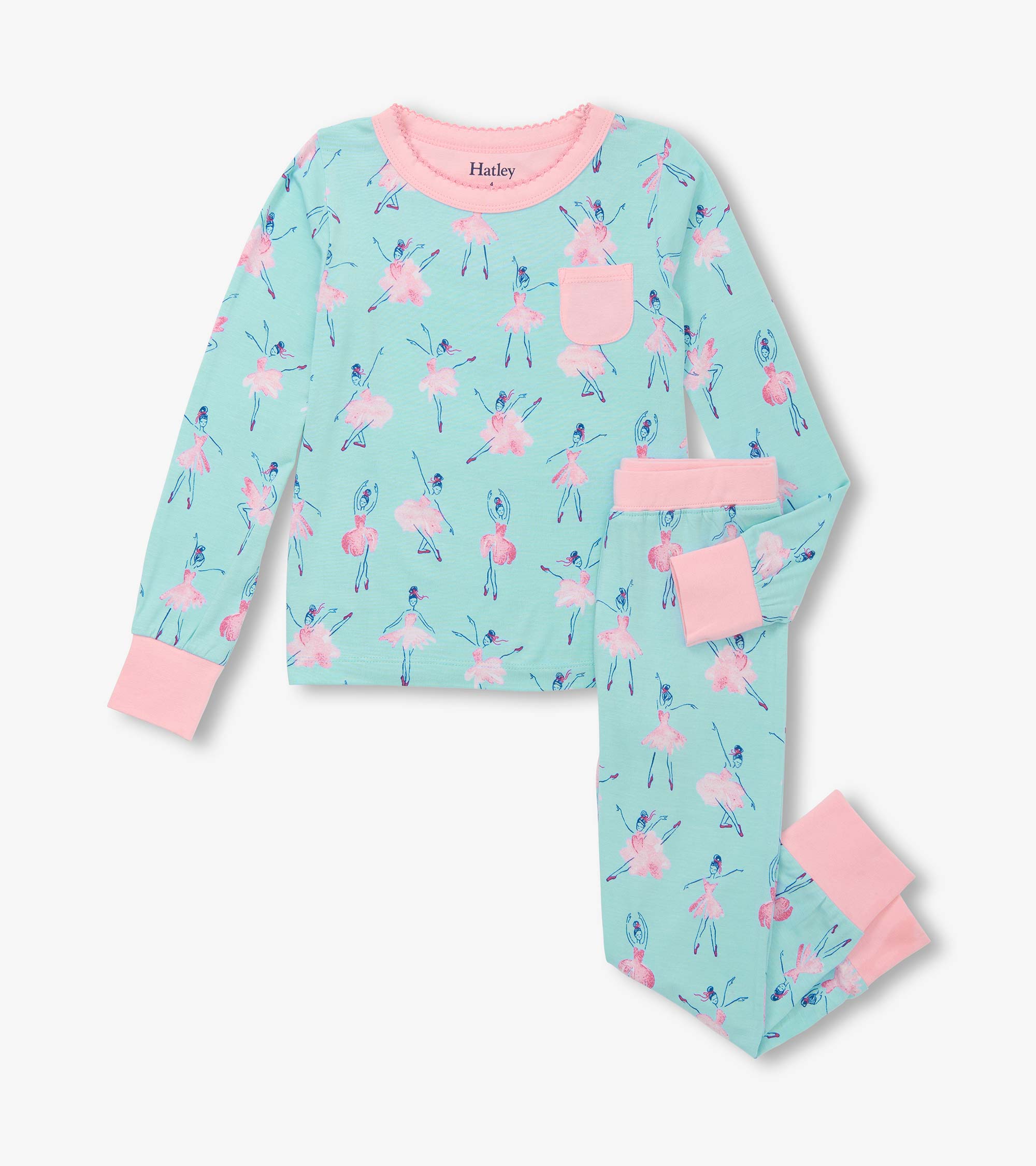Girls Ballet School Bamboo Pajama Set