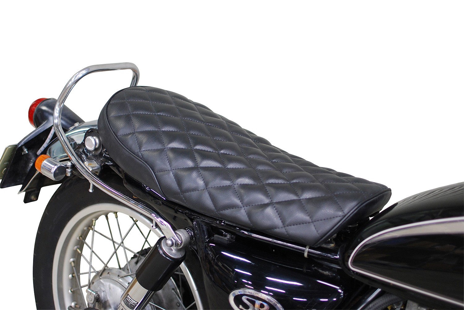SR400/500 フラットシート ブラック/ダイヤ | オートバイのカスタム