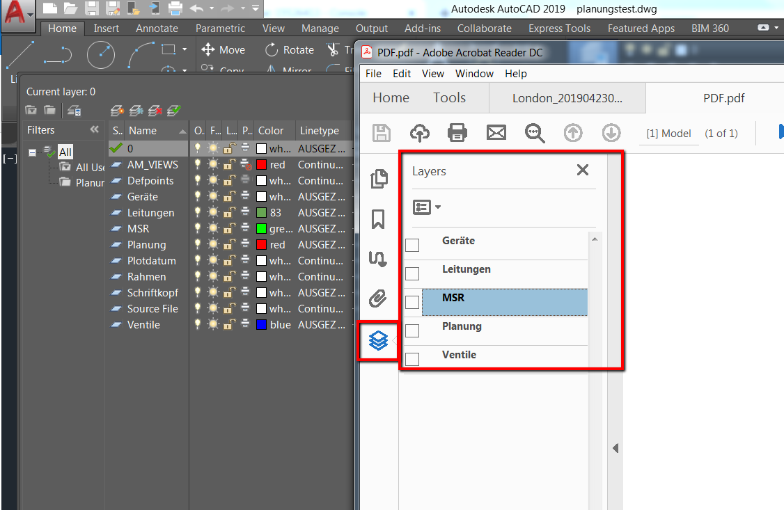 AutoCAD で PDF の画層を追加または削除する方法