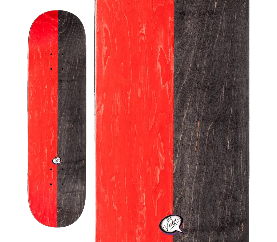 VIOLET RED / BLACK SPLIT DECK (8 x 31.7﻿inch) ヴァイオレット