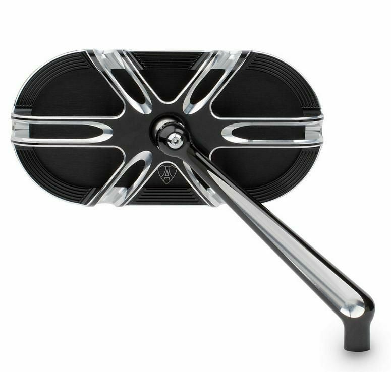 アレンネス Deep Cut Cagedシリーズミラー ブラック 右 |ハーレー