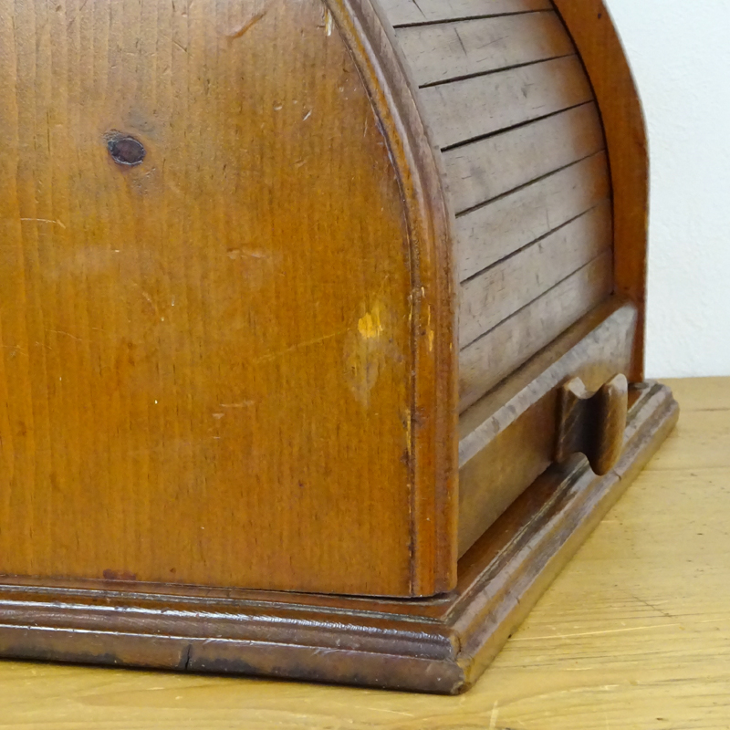 ヴィンテージ 木製 ロールトップ ブレッド ボックス | アンティーク