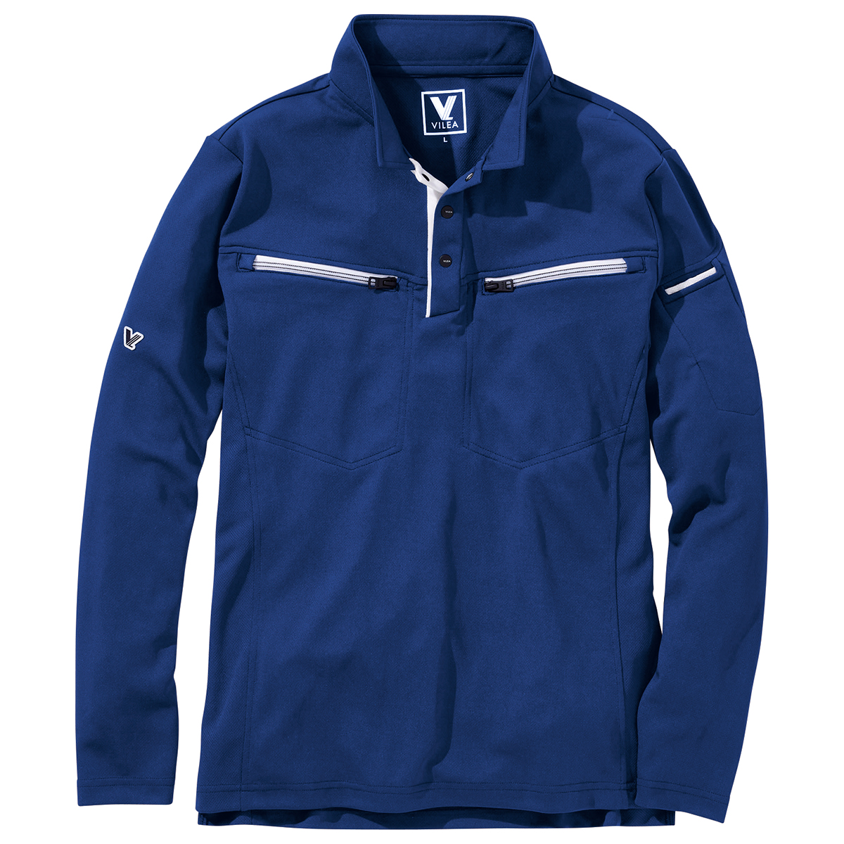 601ミニ衿長袖ポロシャツ - HOOH VILEA 作業着と電動ファン付き快適