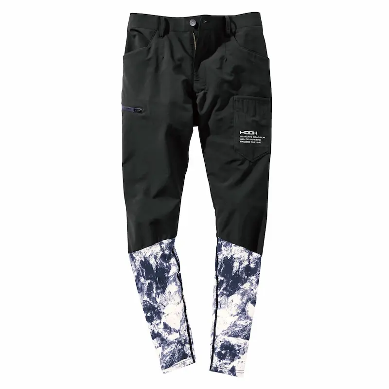 6744 リップ素材と冷感素材を使用したレギンスカーゴパンツ - HOOH