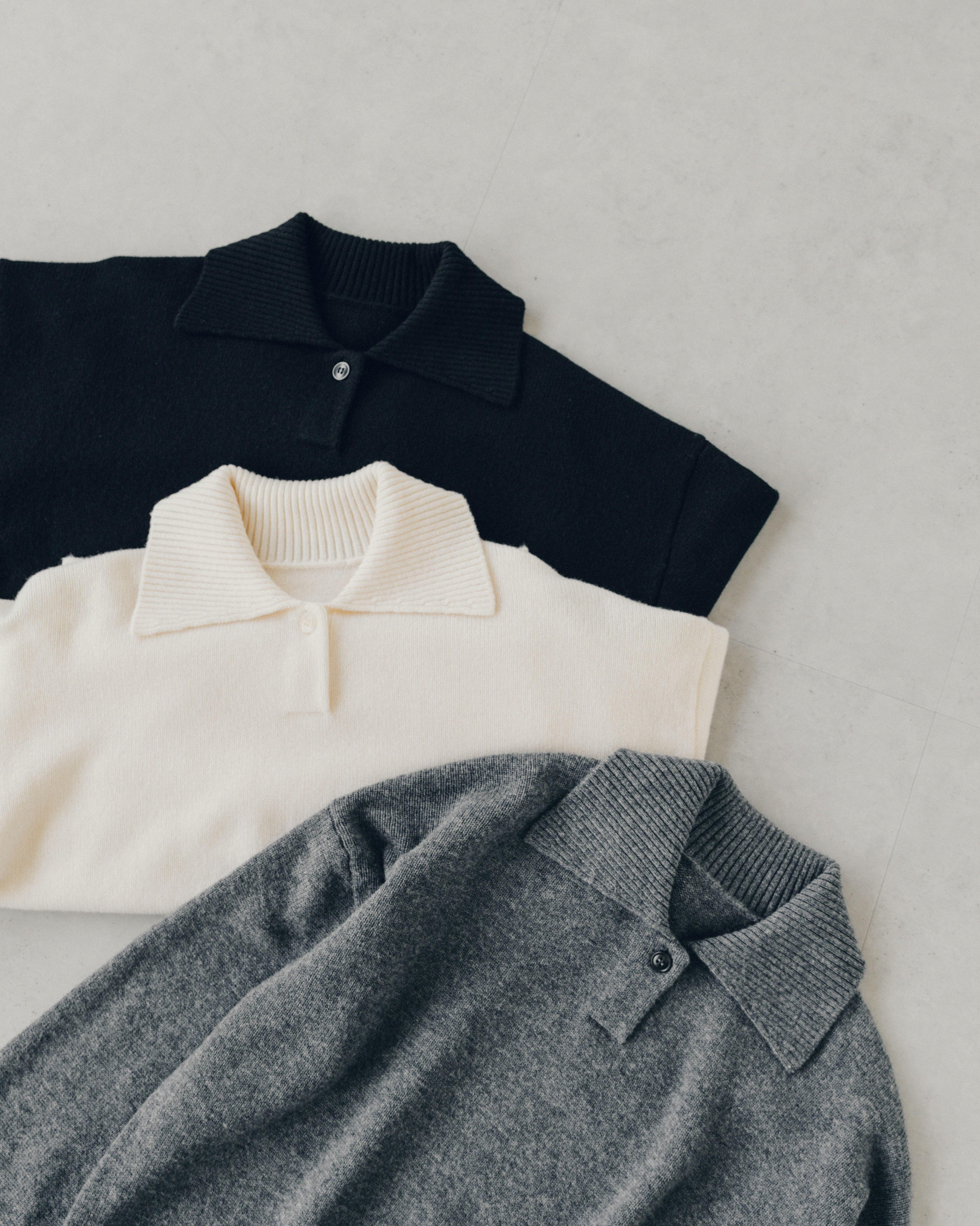 大人にひとさじのアクセント」洗えるウールの襟付きニット - 北欧