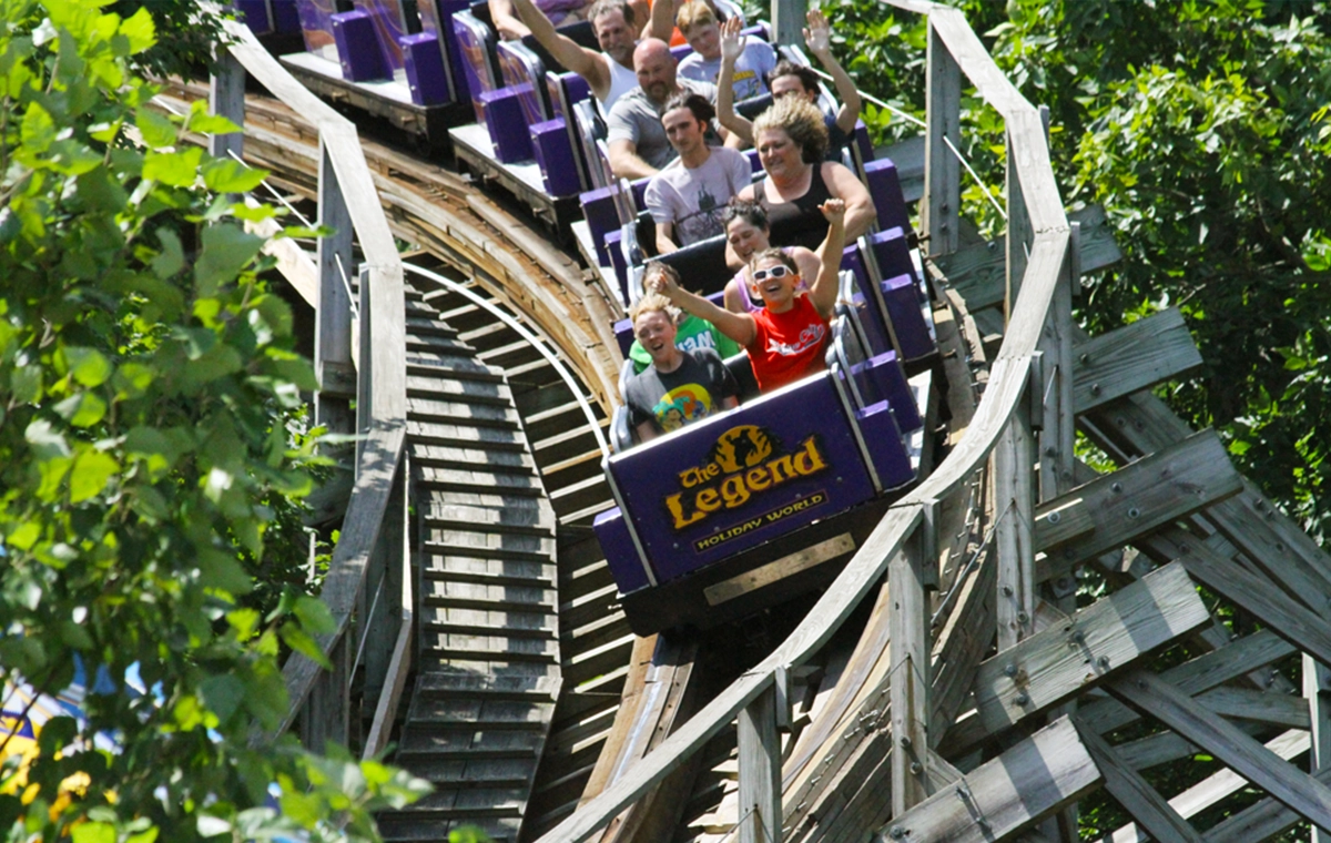 The Legend Wooden Roller Coaster | Holiday World Theme Park