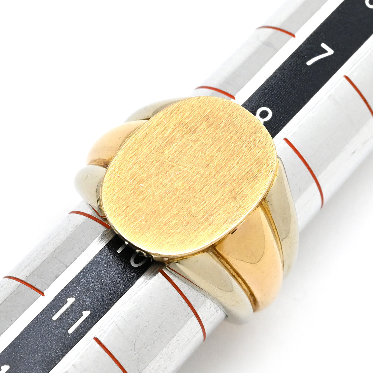 カルティエ Cartier シグネットリング イエローゴールド×ホワイト