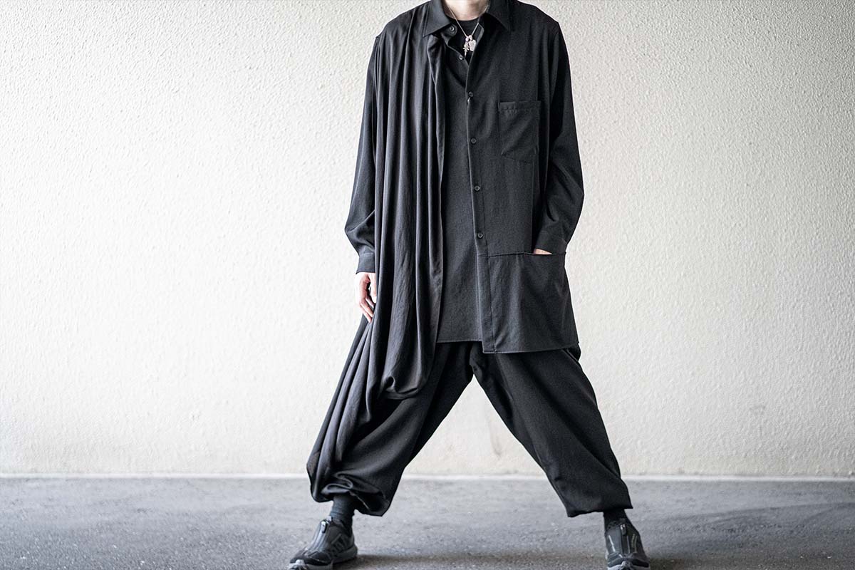 YOHJI YAMAMOTO Asymmetry Drape Shirt A | HUES 福岡セレクトショップ