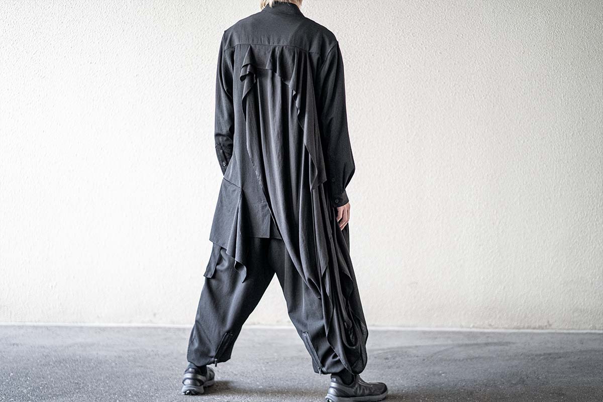 YOHJI YAMAMOTO Asymmetry Drape Shirt A | HUES 福岡セレクトショップ