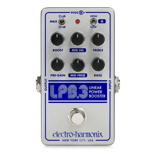 Pedal Boost EQ Electro-Harmonix LPB-3 Guitarra +33dB Treble Bass