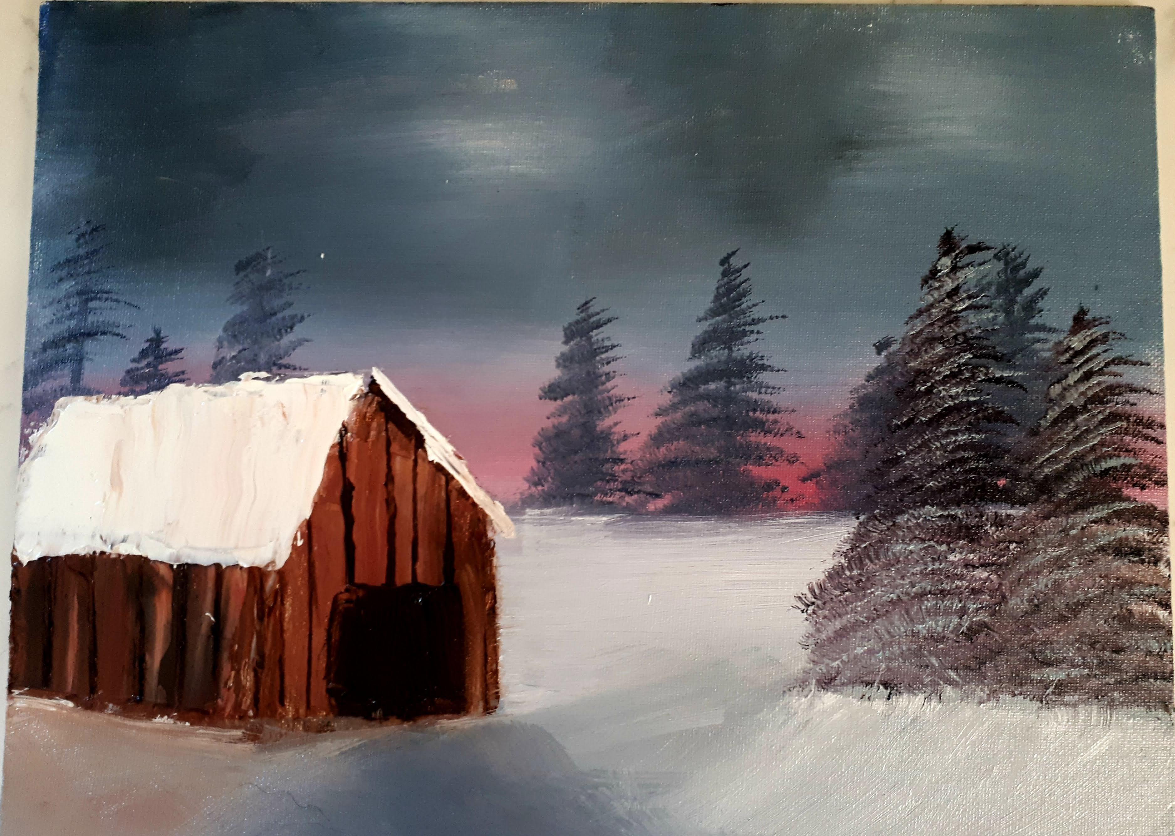 In the Midst of Winter #1. First painting since middle school art