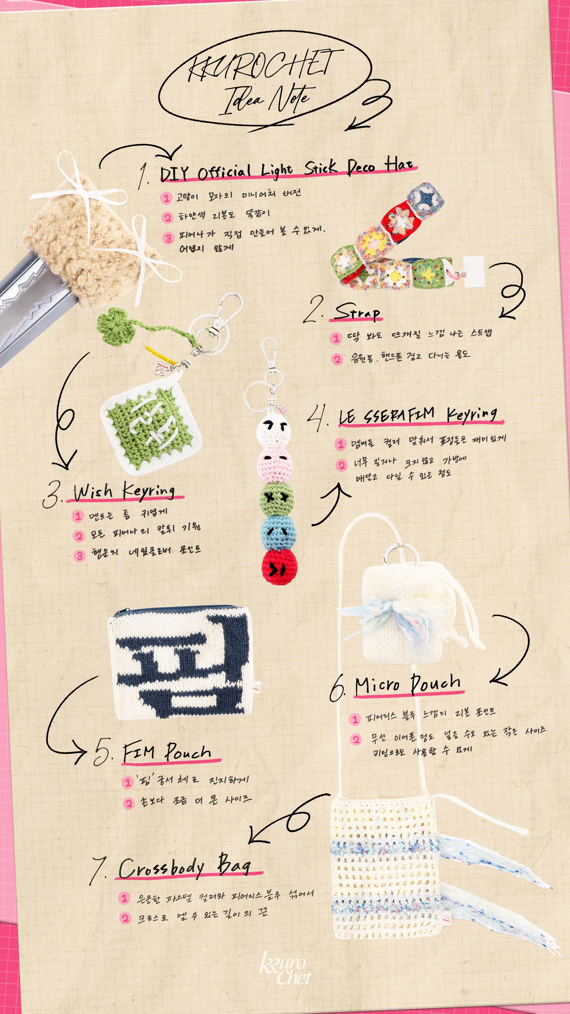 SAKURA (LE SSERAFIM) - 公式グッズ：KKUROCHET (アイデアノート) : r/kpop