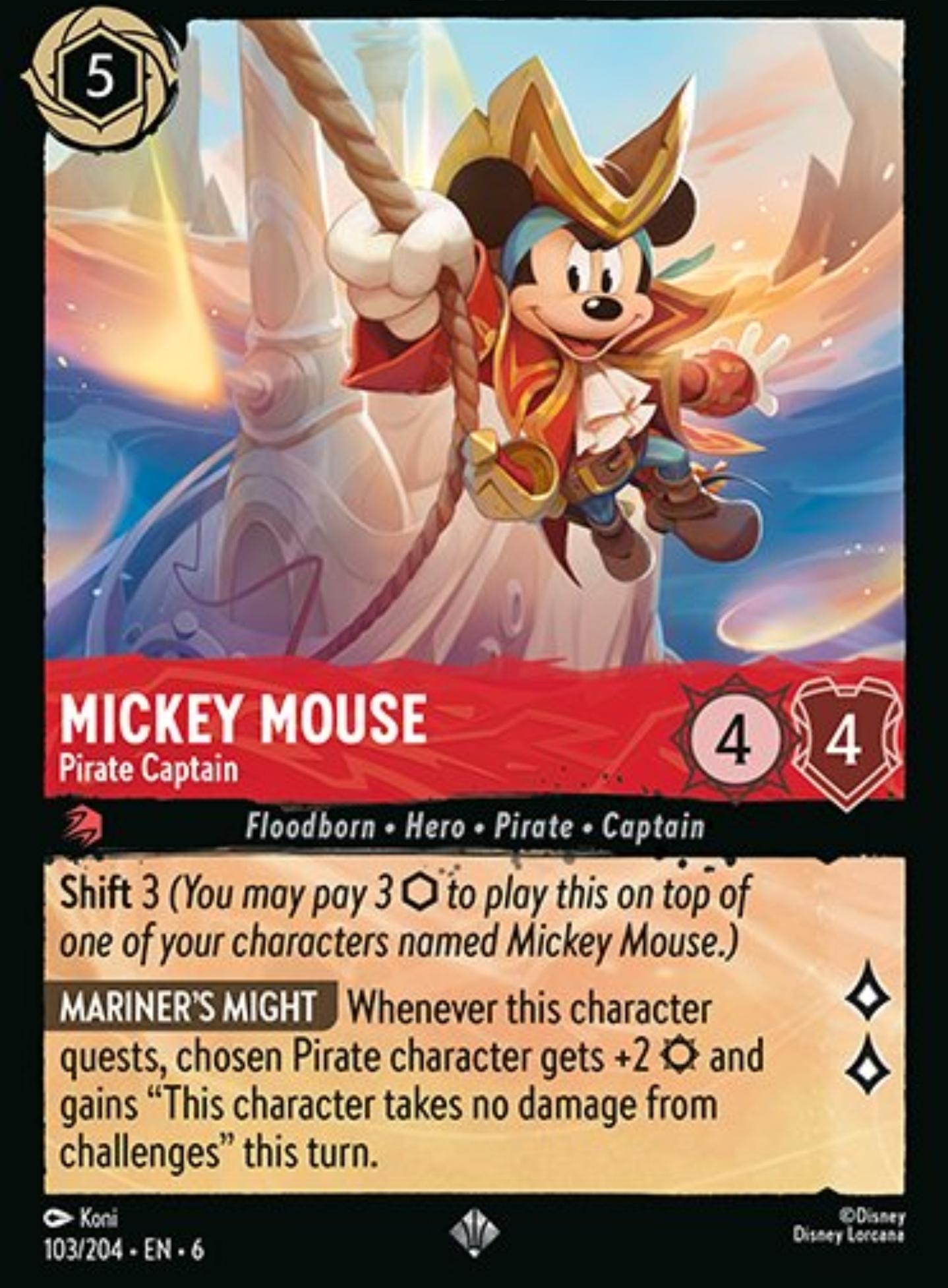 新カード公開：ミッキーマウス - 海賊キャプテン : r/Lorcana