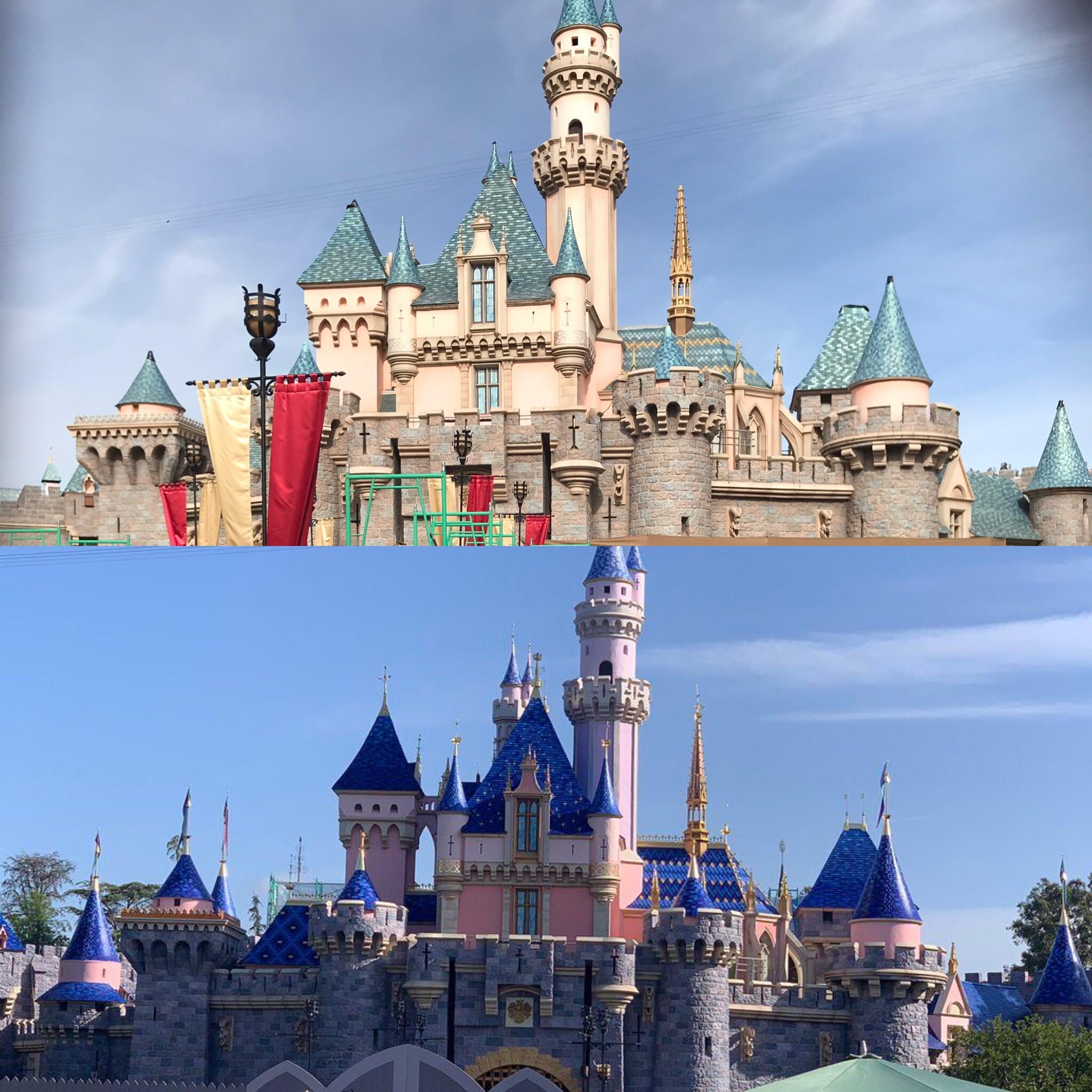 眠れる森の美女の城：ビフォーアフター : r/Disneyland