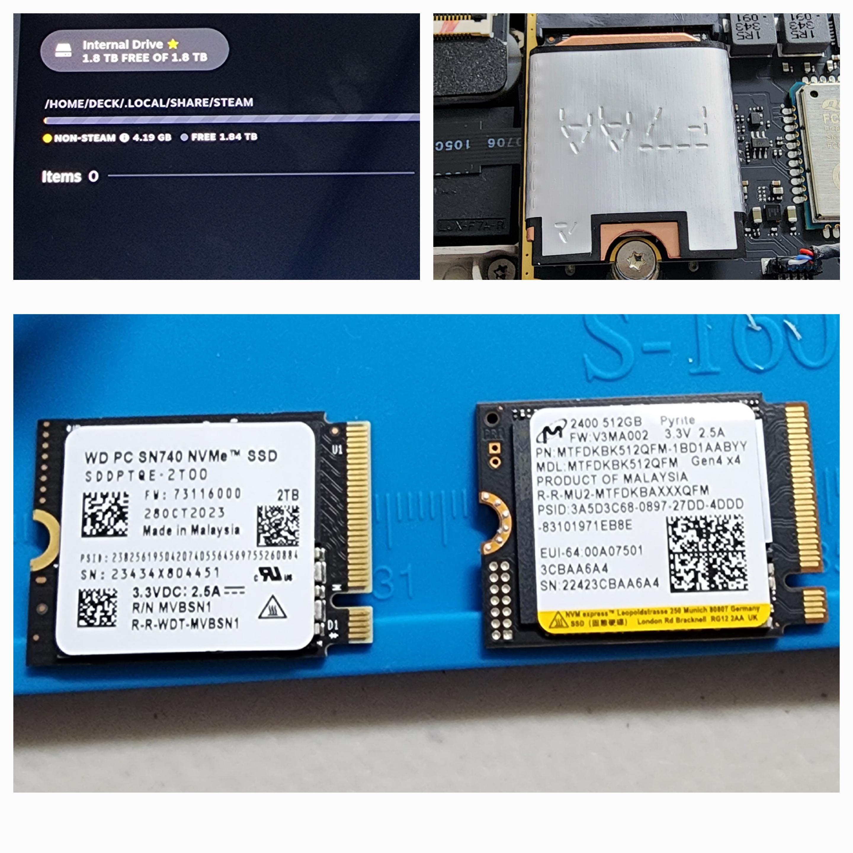 512GBから2TBへのSSDアップグレード - WD SN740 : r/SteamDeck