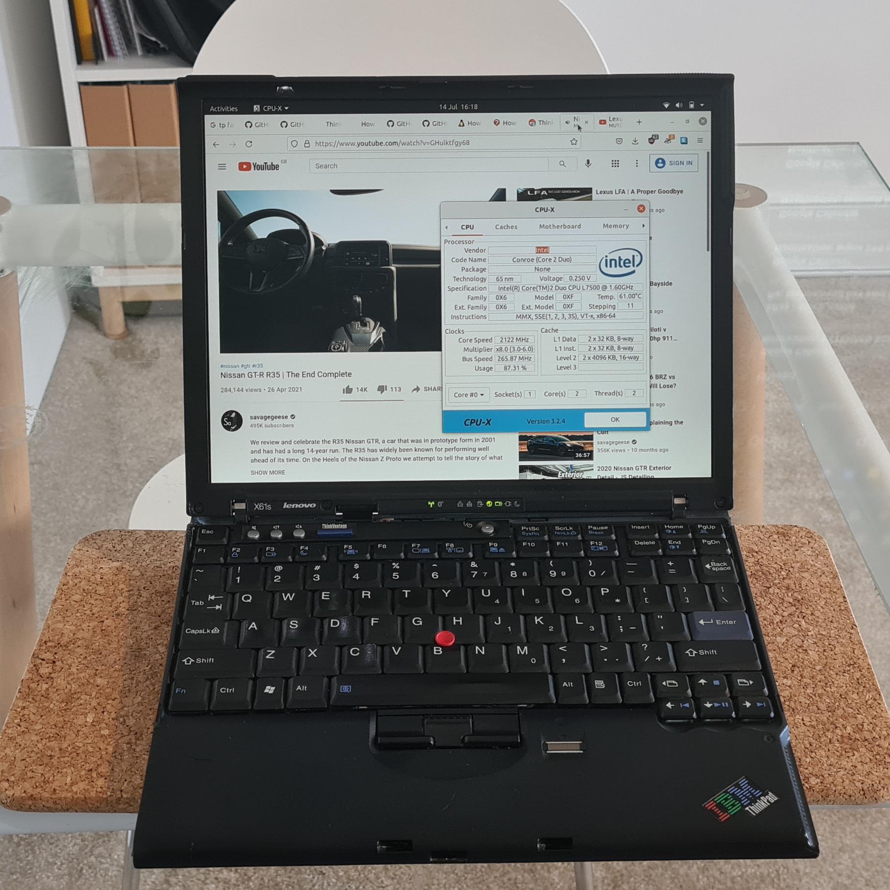 ThinkPad X61 alive & kickin' in 2021 - 2.2GHz, 8265 Wifi, 4GB RAM