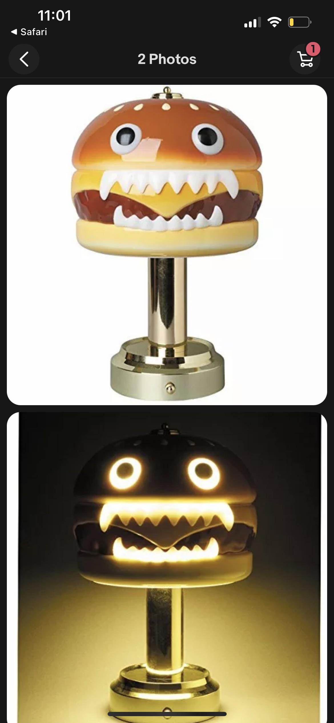 フロアスタンド UNDERCOVER HAMBURGER LAMP BLACK フロアスタンド