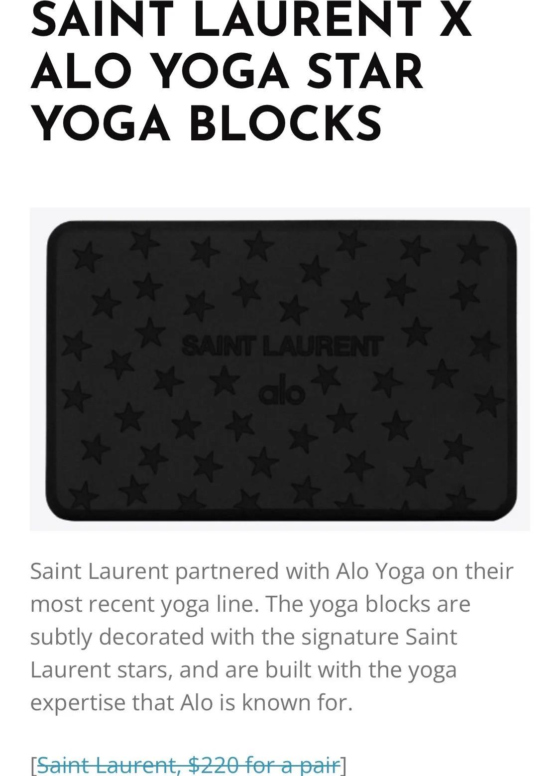 Alo x ysl : r/aloyoga