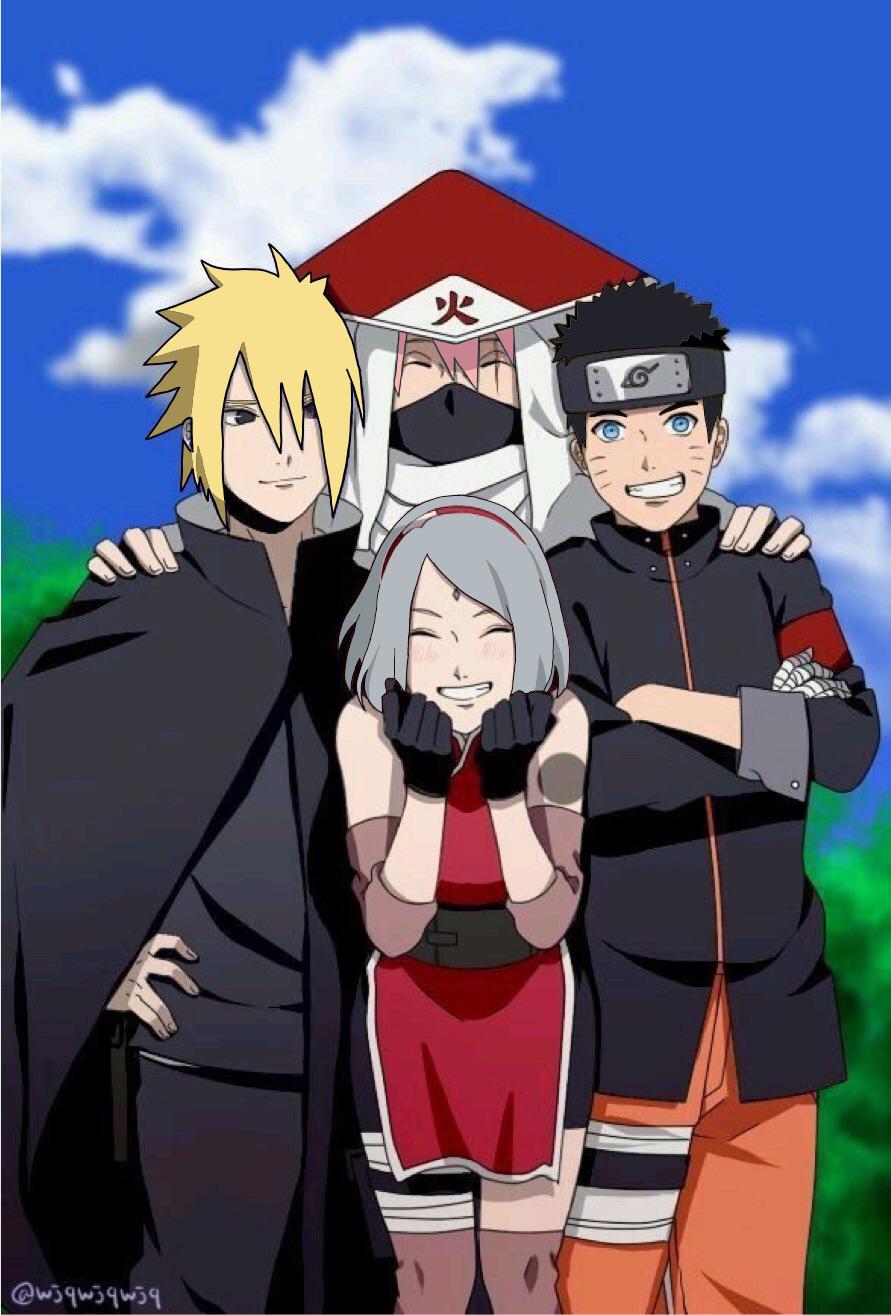 ナルト/サスケとカカシ/サクラの髪の色を入れ替えたんだ。 : r/Naruto