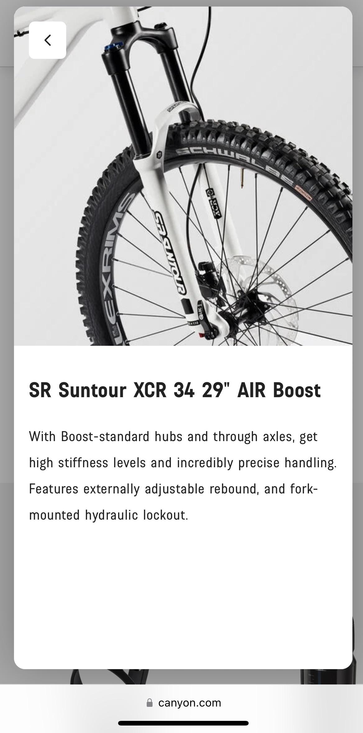 SRサンツアー XCR 34 29インチエアーブーストフォークについての経験が