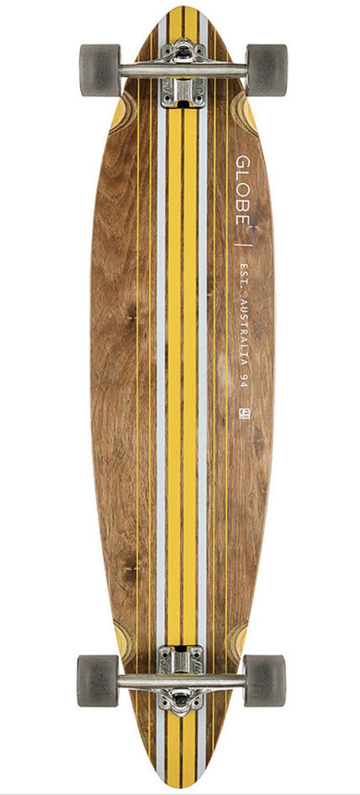 このGlobeのロングボードデッキ（105cm、41.4インチ）にサーフスケート