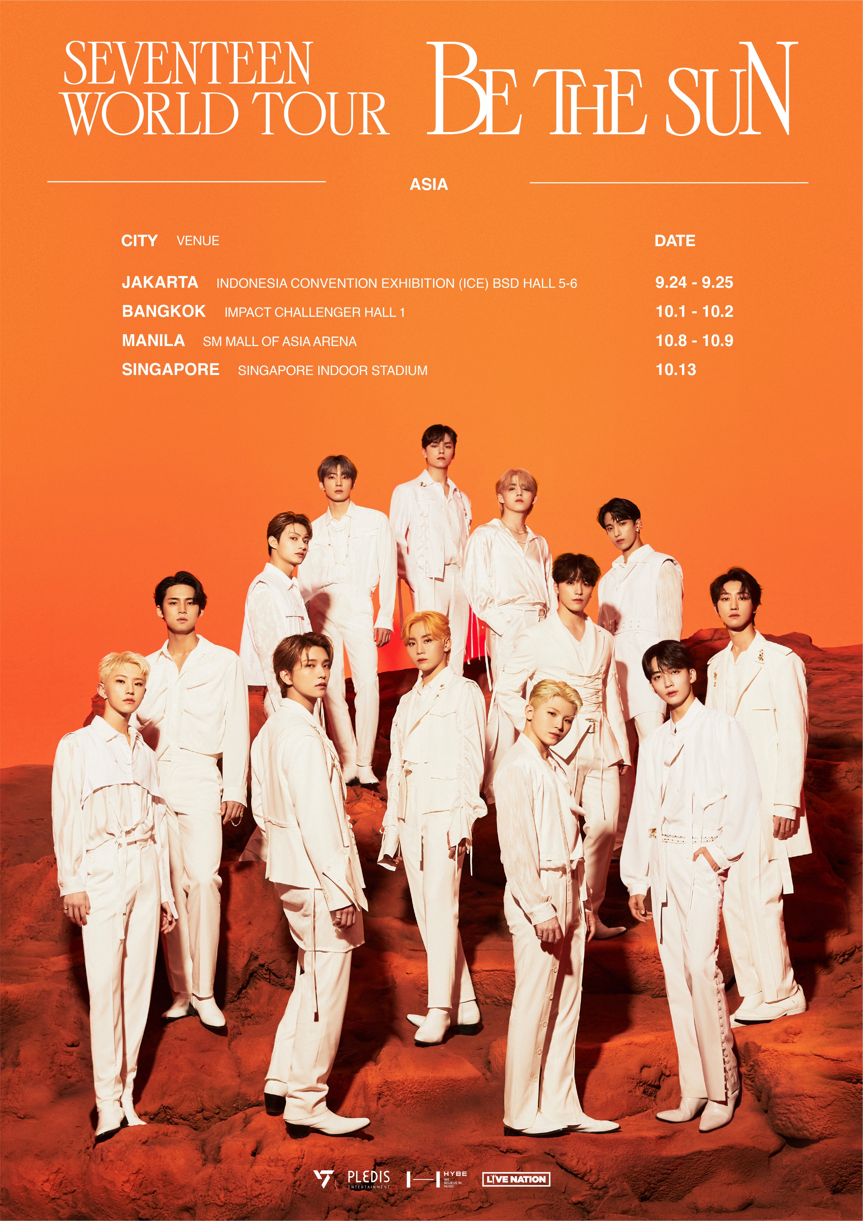 SEVENTEEN - World Tour 'BE THE SUN' in Asia Announcement : r/kpop
