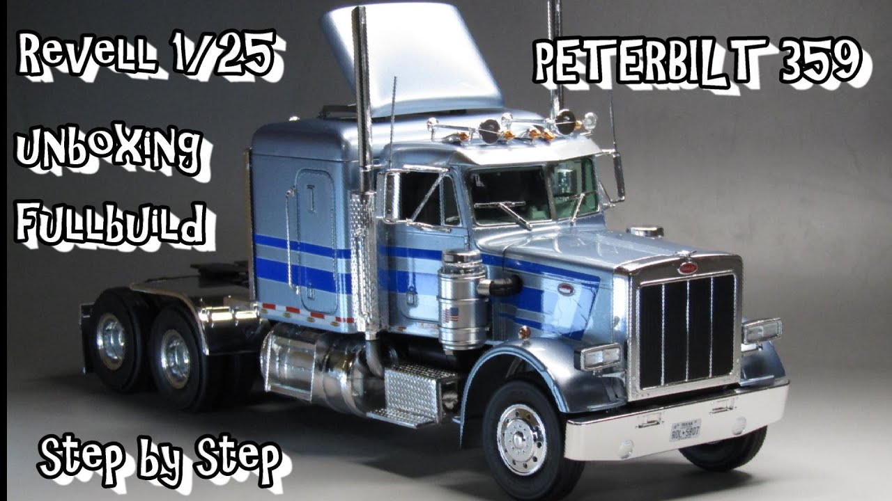 Scale Car Plastic Model Revell 1/25 PETERBILT 359 unboxing