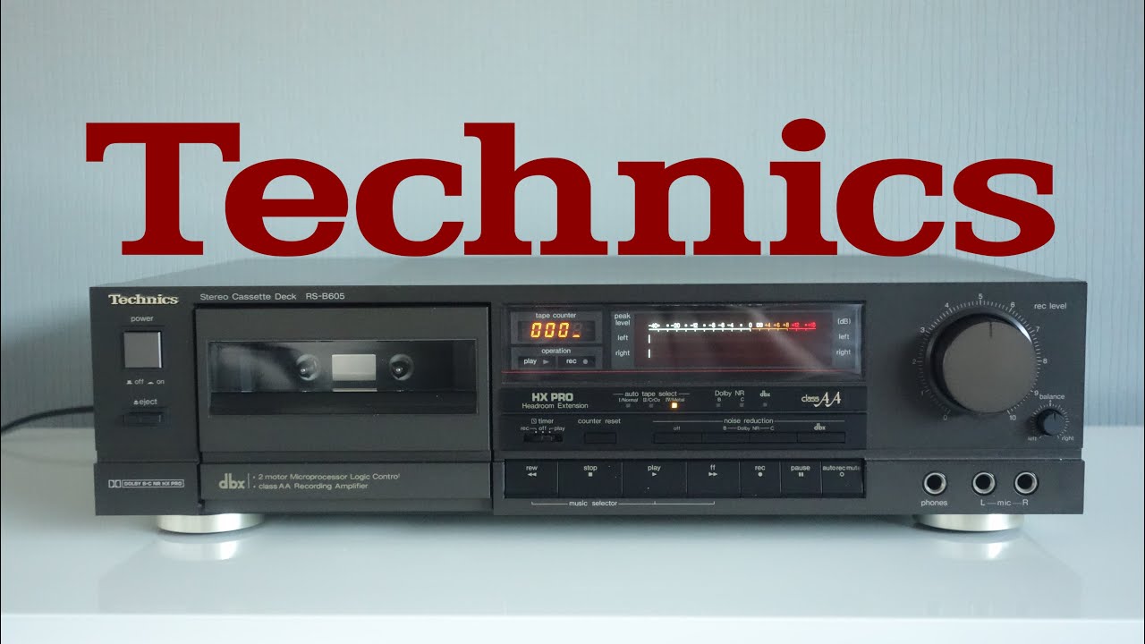 Technics RS-B605 Stereo cassette deck - YouTube