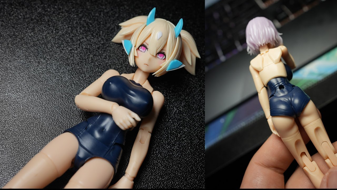 4K] メガミデバイス スク水 改造パーツ MUSCUTO コトブキヤ - YouTube