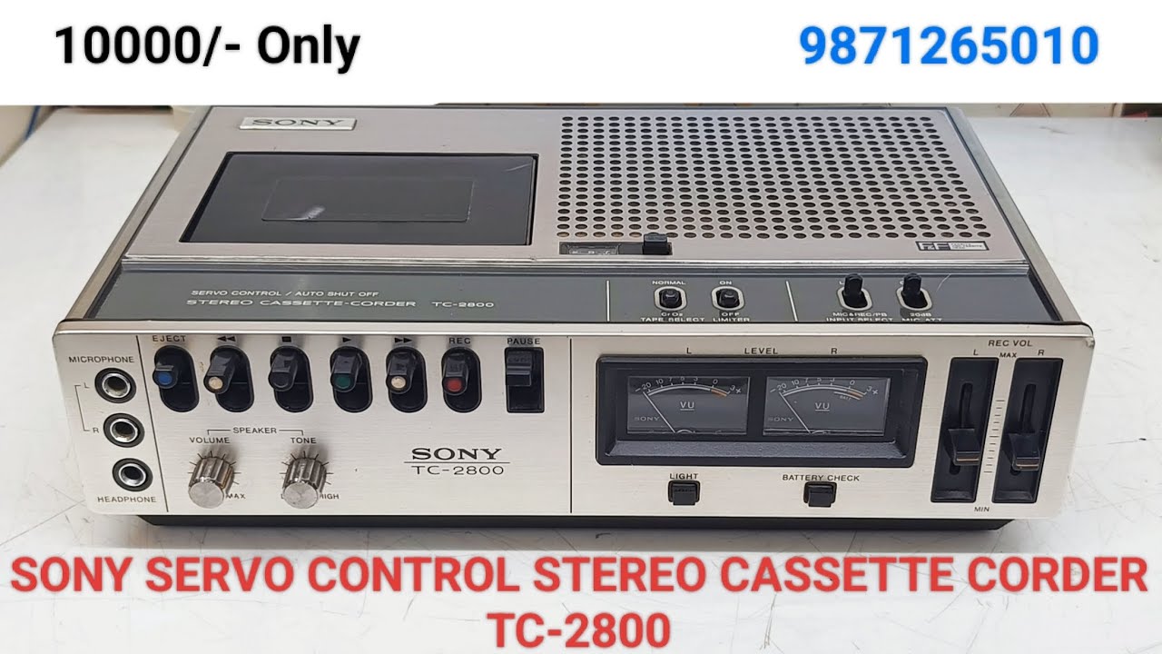 SONY SERVO CONTROL STEREO CASSETTE CORDER TC-2800 Price - 10000