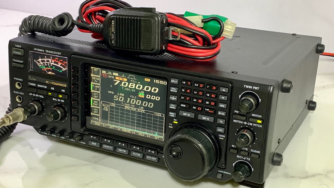 ✨iCom IC-756PROII HF/50MHz 110/100W + DC + HM-12✨ - YouTube
