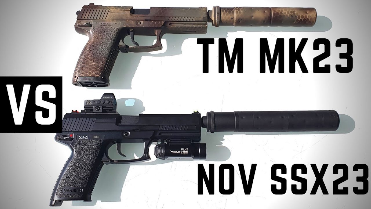 TOKYO MARUI MK23 VS NOVRISTCH SSX23 REVIEW - FULLY TESTED - YouTube