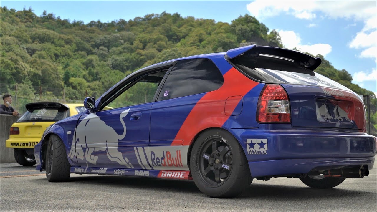 シビックレース】 セントラルサーキット EG6 EK9 EF9 K24A vtec B16A