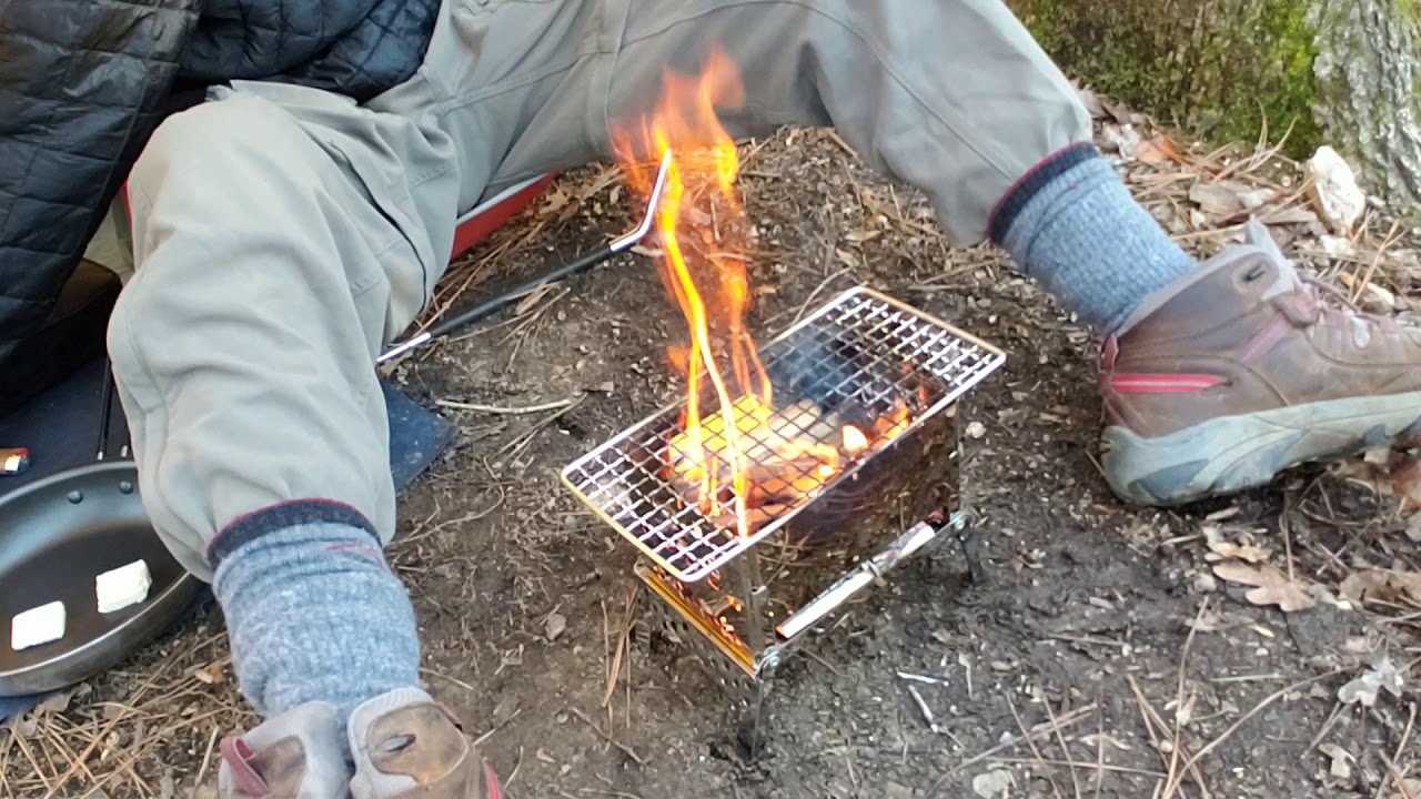 Mr.B-6 All Titanium Grill plate set｜Portable Folding Fire Pit