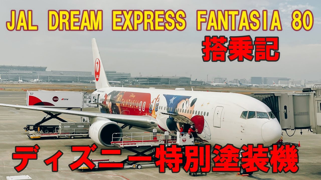 ディズニー特別塗装機 JALドリームエクスプレス ファンタジア80 搭乗記