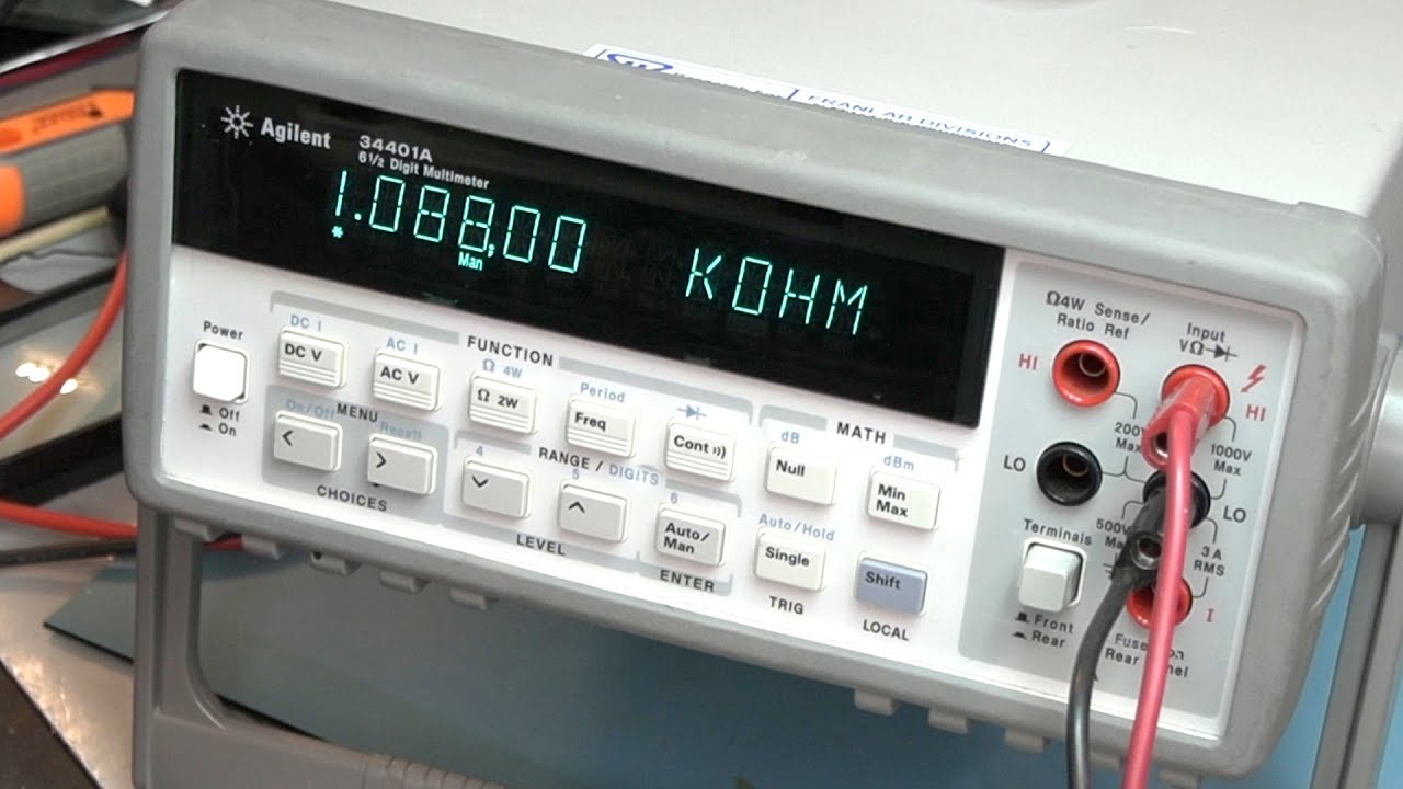 Agilent 34401A Digital Multimeter - YouTube