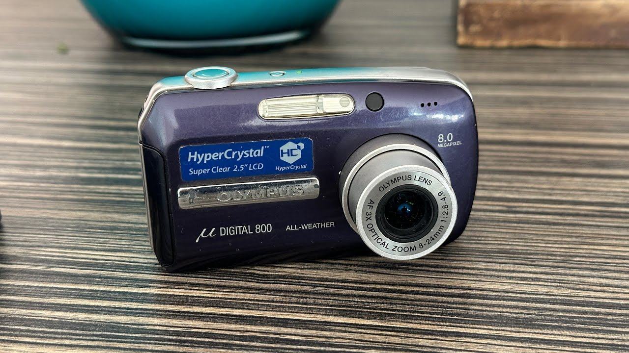 Olympus mju digital 800 blue color compact all weather pocket