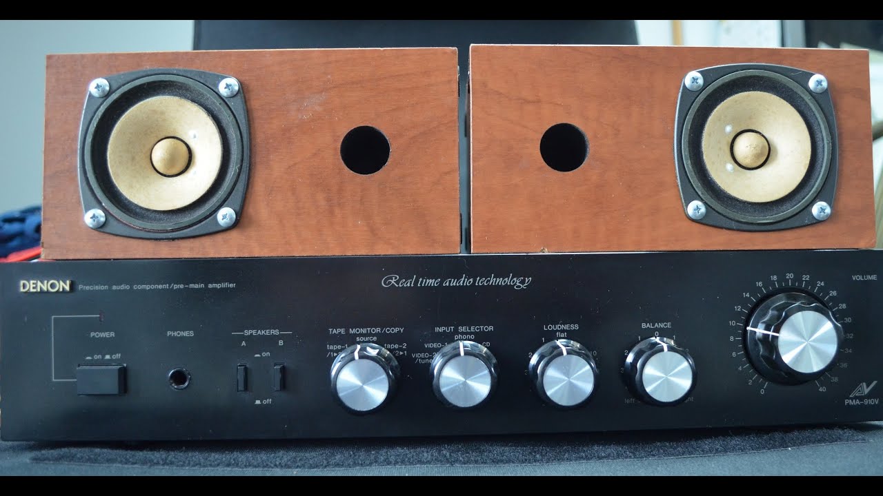 バブル期の地味なプリメインアンプDENON PMA 910V - YouTube
