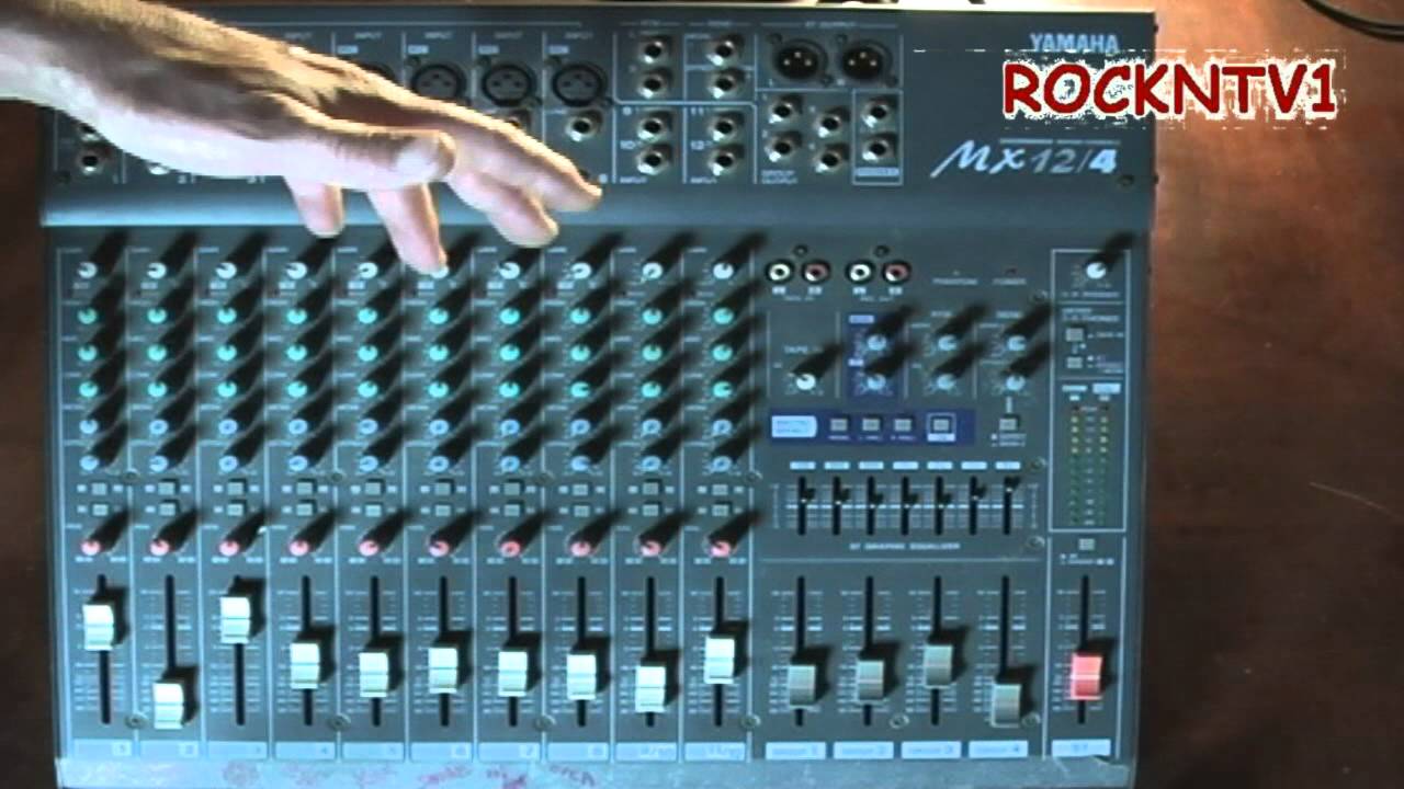 mixing console yamaha mx12/4 - YouTube
