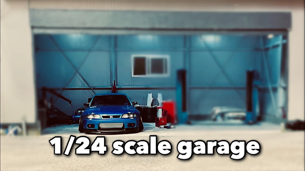 ジオラマ初挑戦！1/24scaleガレージ作ってみた！ - YouTube