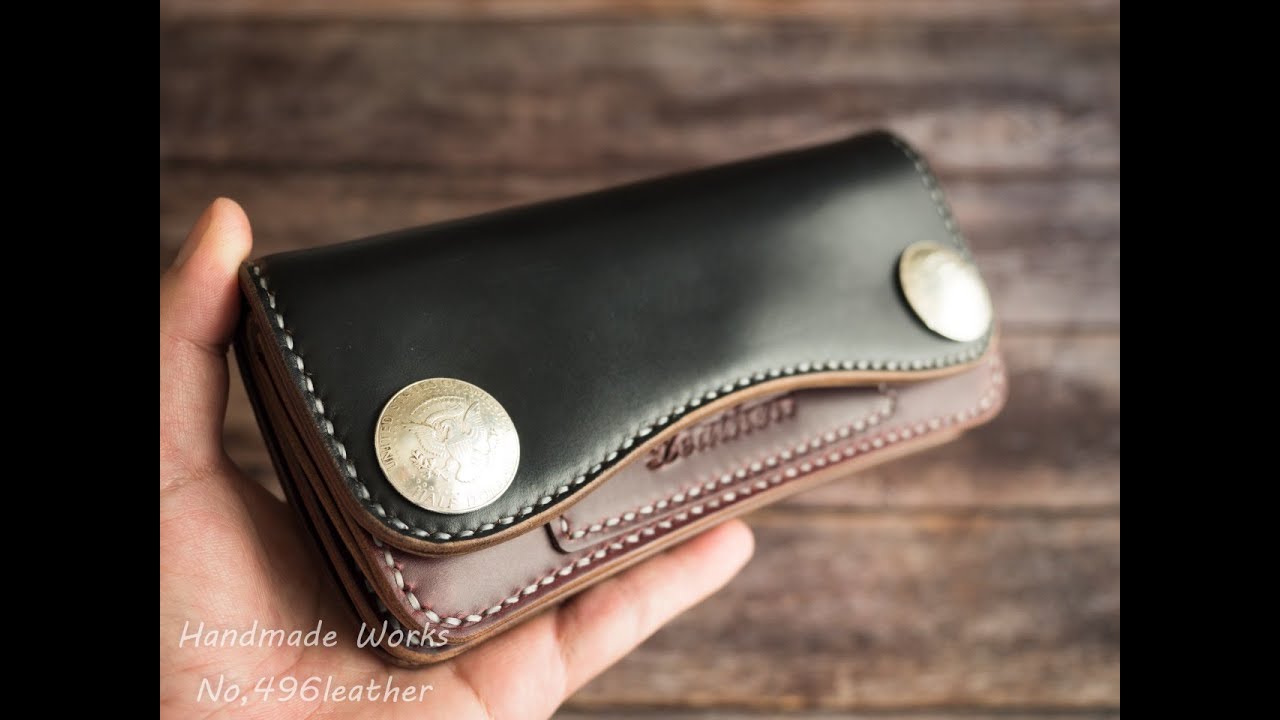 24 4 18 曲線トラッカーウォレット【両吟】【スライドマチ】 - YouTube